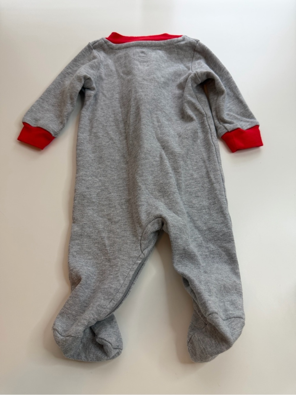 Disney Gray Footed One-Piece with Red Trim and Yellow Pooh Graphic - Picture 5 of 5